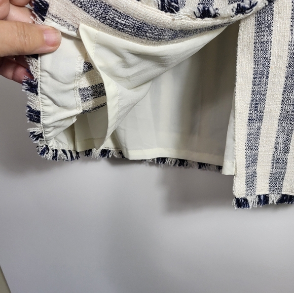 Banana Republic blue & white stripe pencil skirt, women's 0  #2398 - Picture 4 of 8